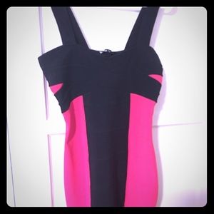 Sexy black fushia dress size L